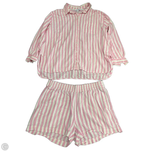 Shorts Set By Old Navy In Pink & White, Size: L