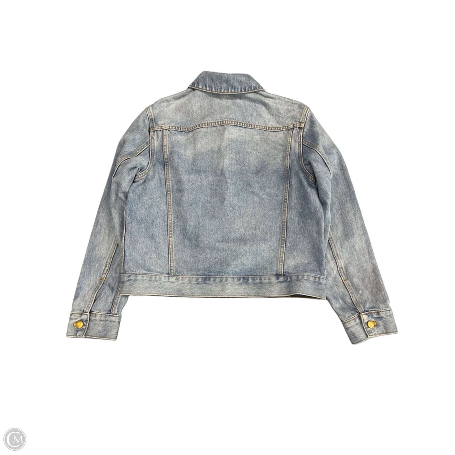 Jacket Designer By Tory Burch In Blue Denim, Size: 2