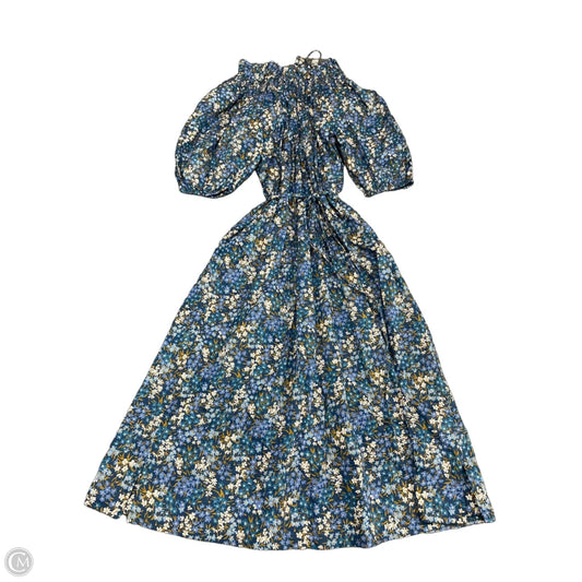 Dress Casual Midi By J. Crew In Blue & White, Size: S