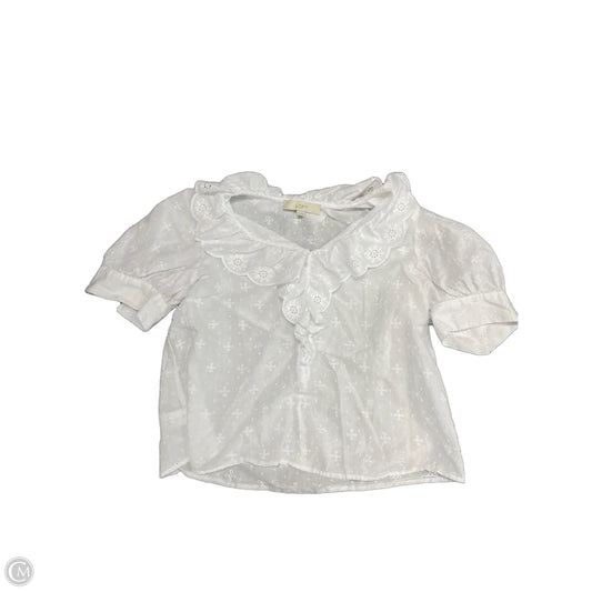 Top Short Sleeve By Loft In White, Size: S