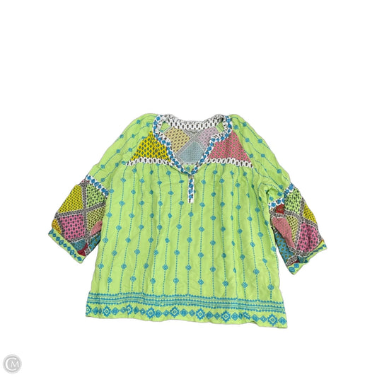 Top Short Sleeve By John Mark In Green, Size: 1x