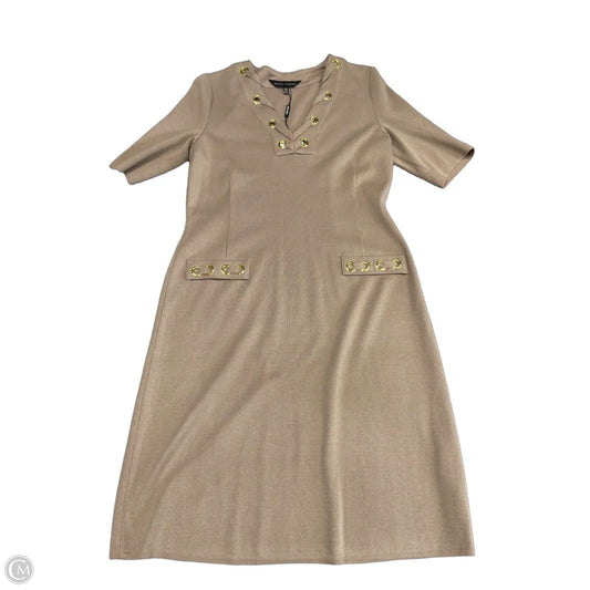 Dress Casual Midi By Ming Wang In Beige, Size: Xs