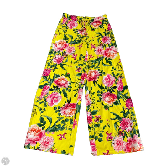 Pants Wide Leg By Gibson And Latimer In Pink & Yellow, Size: Xs