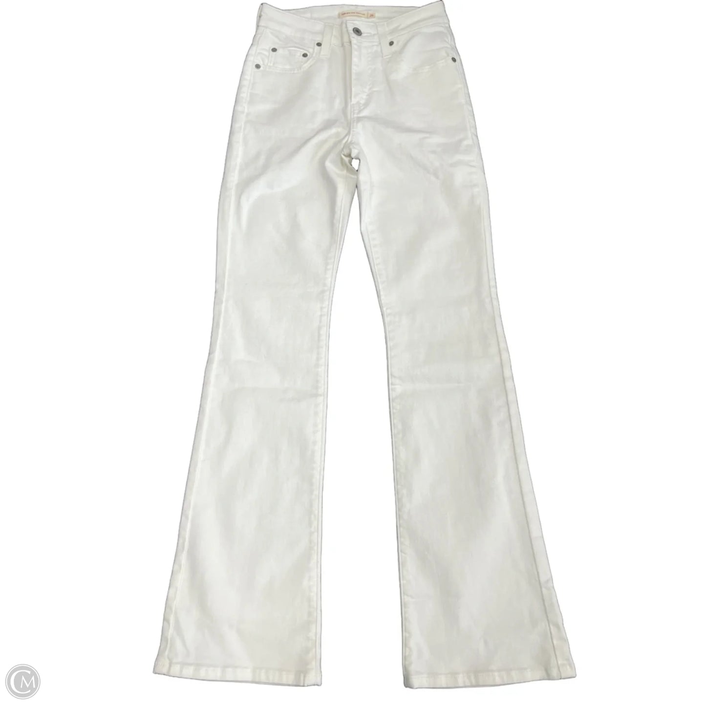 Jeans Boot Cut By Levis In White Denim, Size: 2