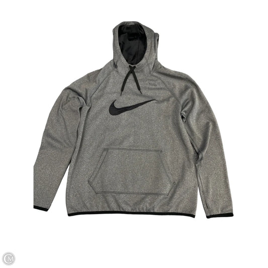 Athletic Sweatshirt Hoodie By Nike Apparel In Grey, Size: M