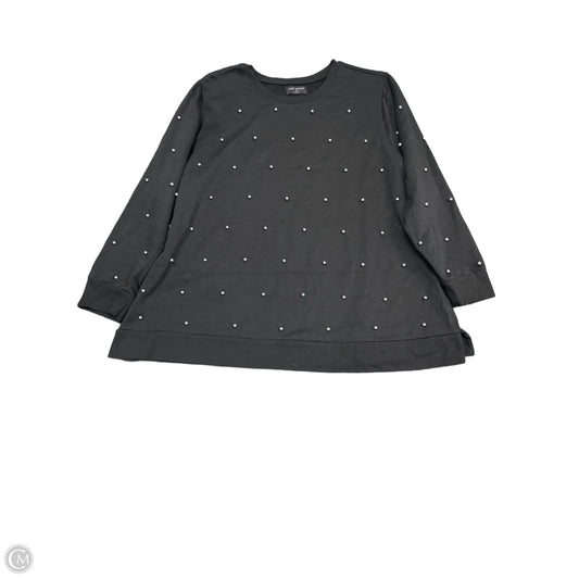 Sweatshirt Crewneck By Lane Bryant In Black, Size: 1x