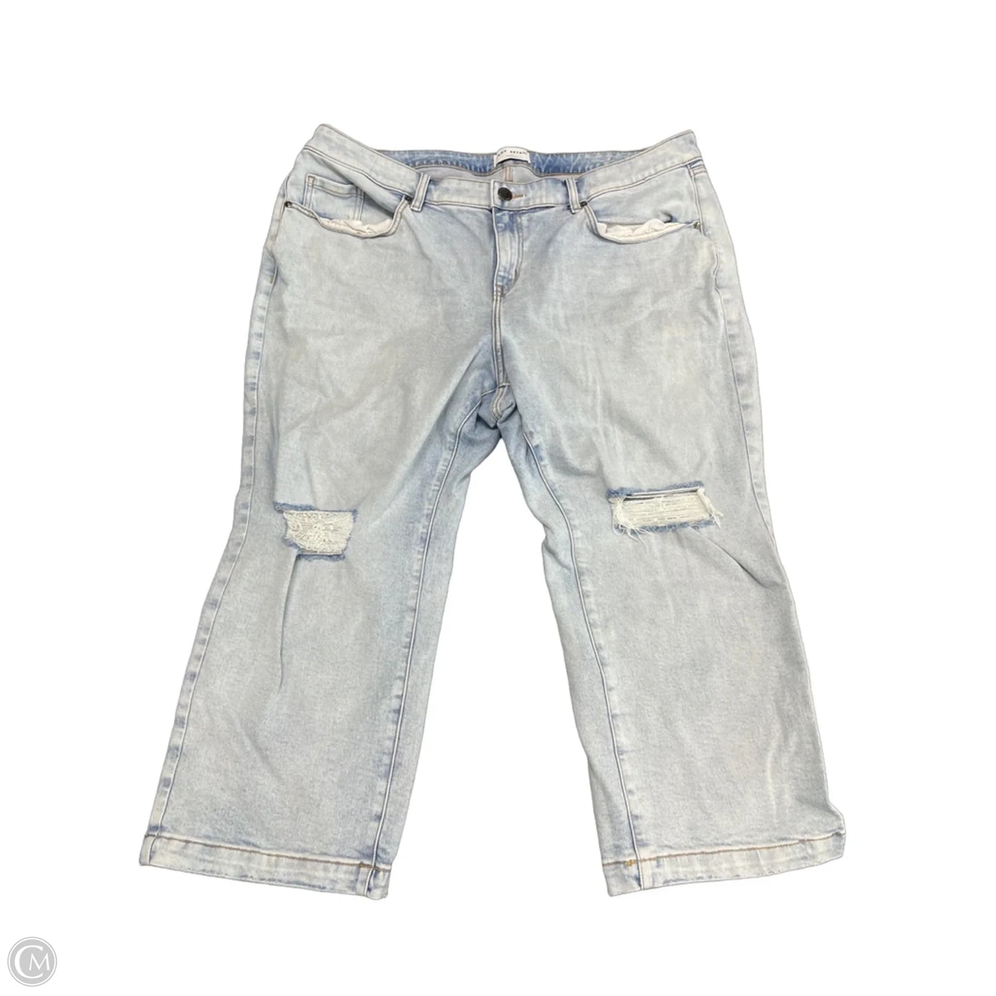 Jeans Cropped By Lane Bryant In Blue Denim, Size: 20