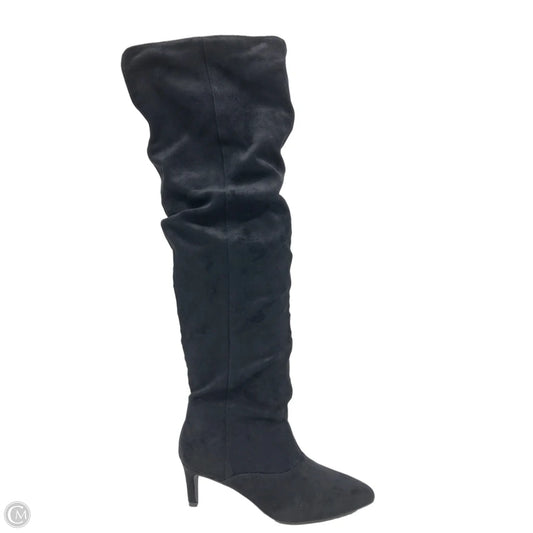 Boots Over-the-knee Heels By Soda In Black, Size: 7