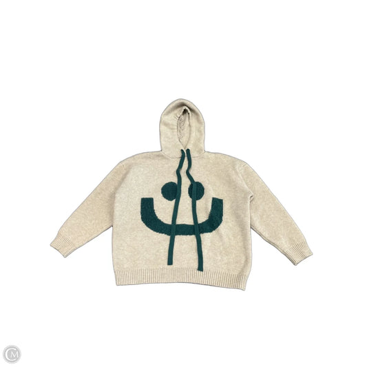 Sweatshirt Hoodie By Clothes Mentor In Green & Tan, Size: L