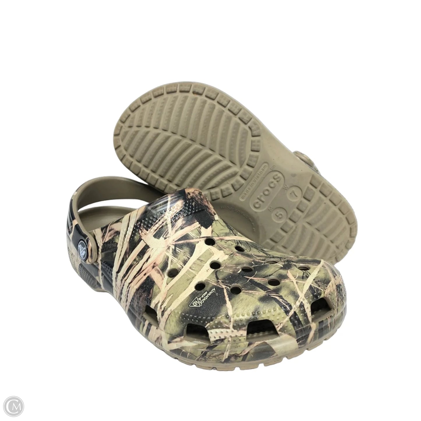 Sandals Sport By Crocs In Camouflage Print, Size: 7
