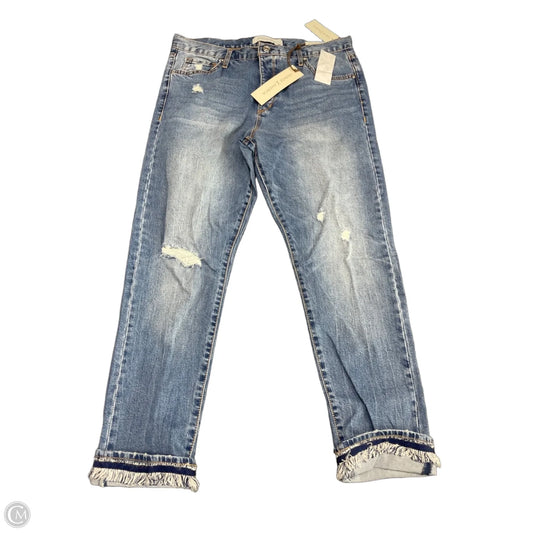 Jeans Straight By Vintage America In Blue Denim, Size: 12