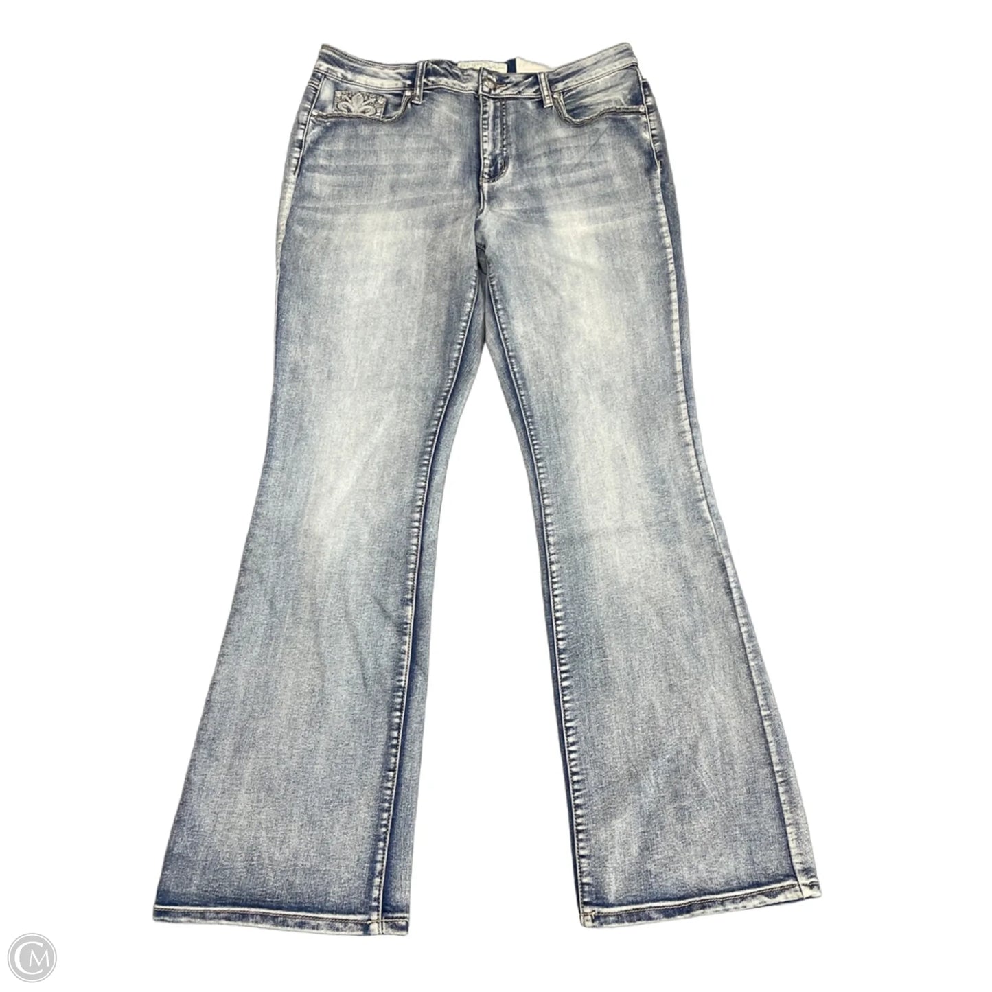 Jeans Straight By Cato In Blue Denim, Size: 14