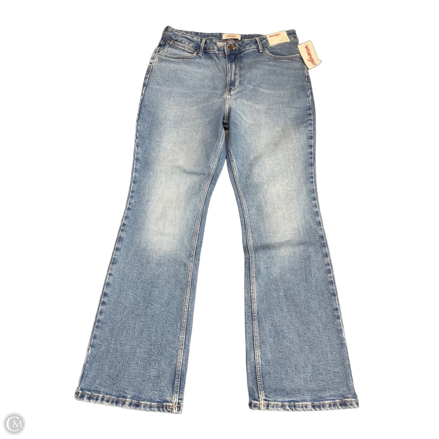 Jeans Boot Cut By Wrangler In Blue Denim, Size: 14