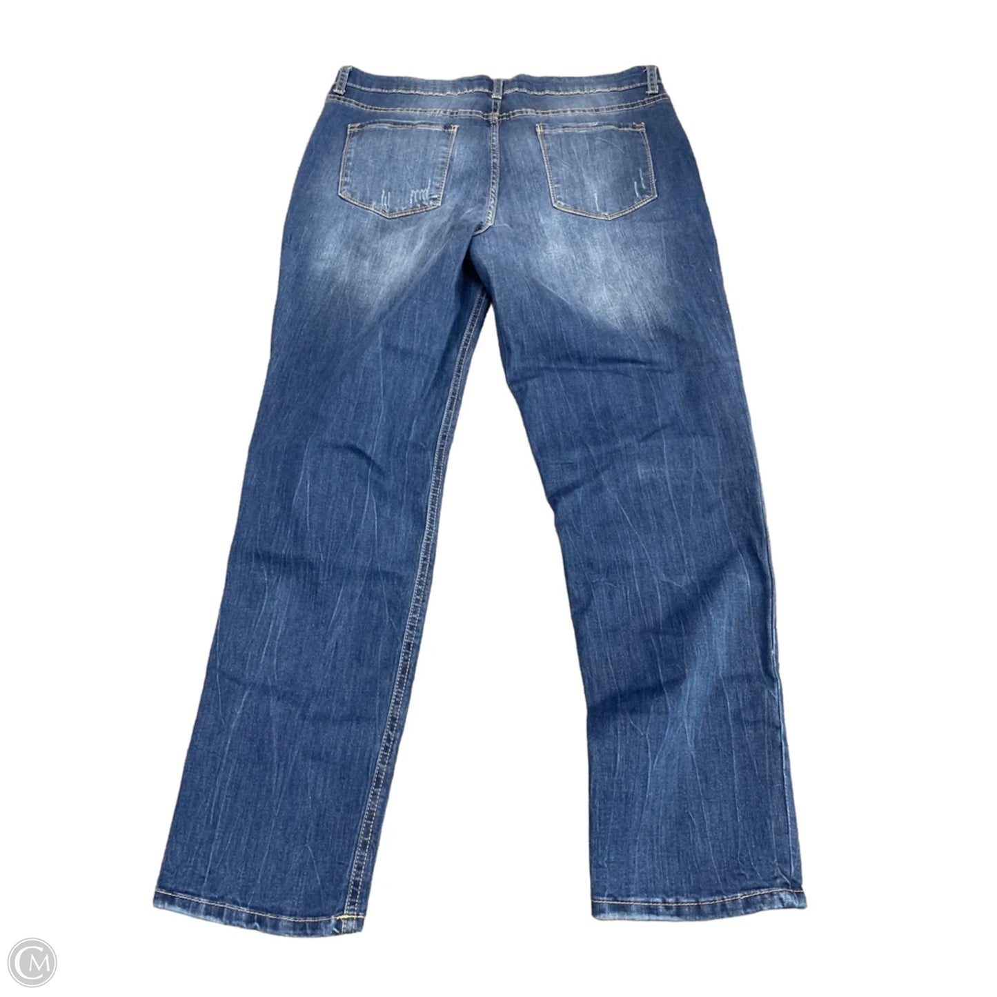 Jeans Straight By Vintage America In Blue Denim, Size: 12
