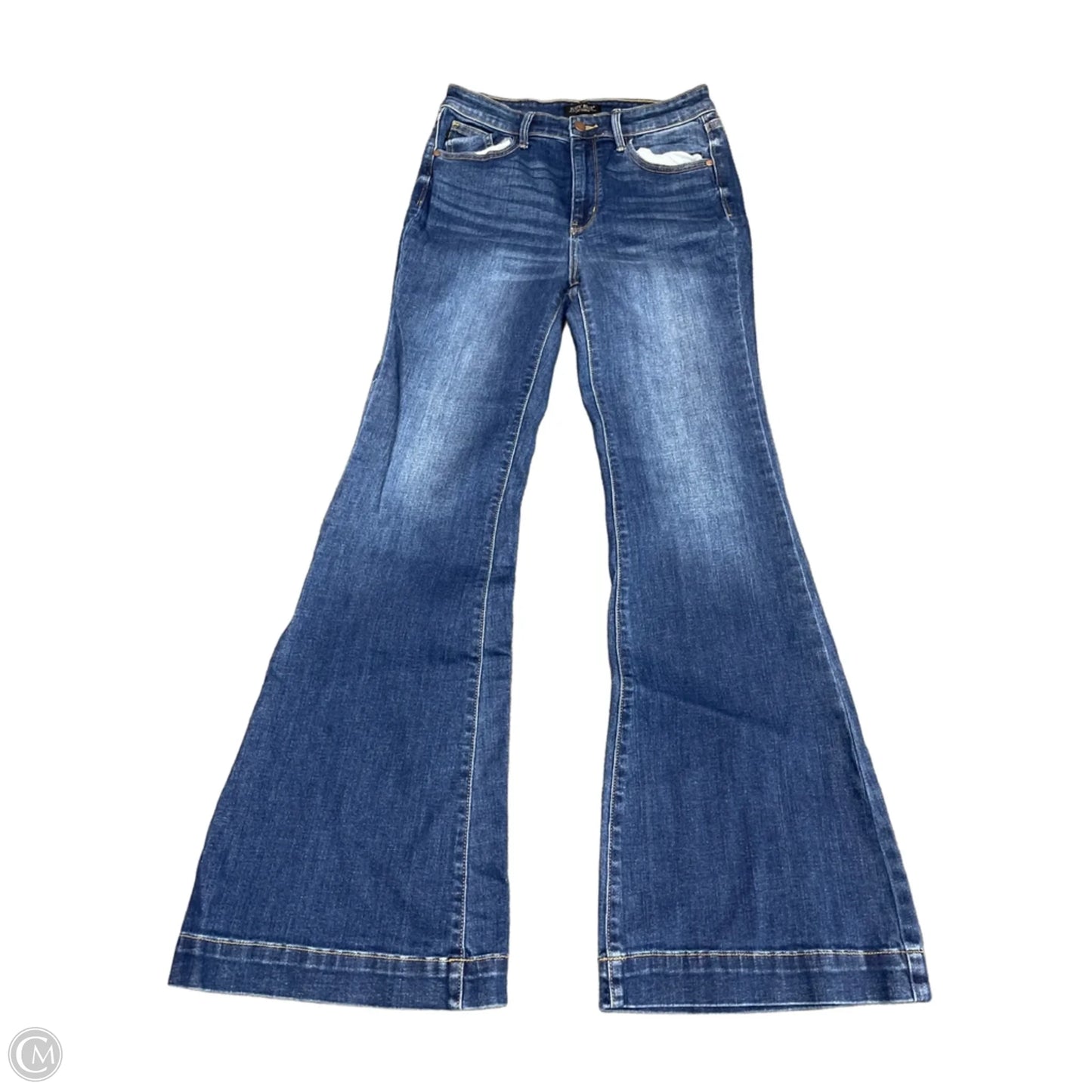 Jeans Flared By Judy Blue In Blue Denim, Size: 10