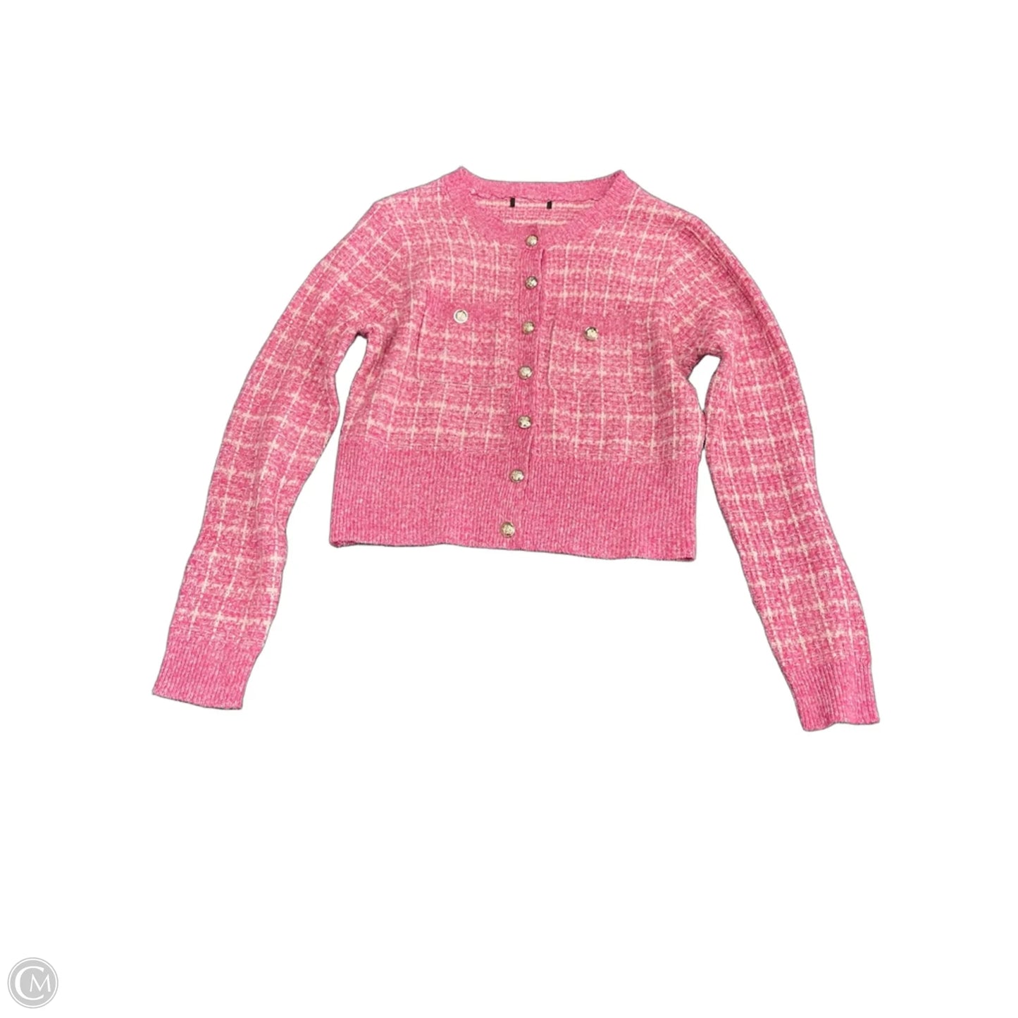 Sweater Cardigan By Shein In Pink, Size: M