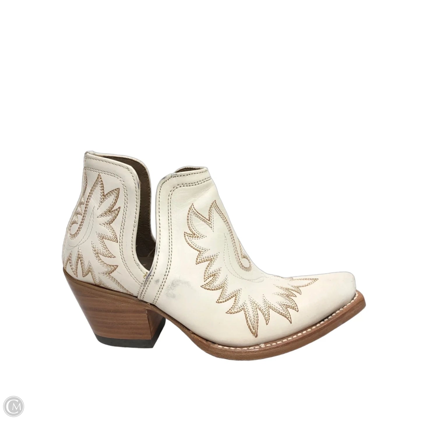 Boots Ankle Heels By Ariat In Cream, Size: 6.5