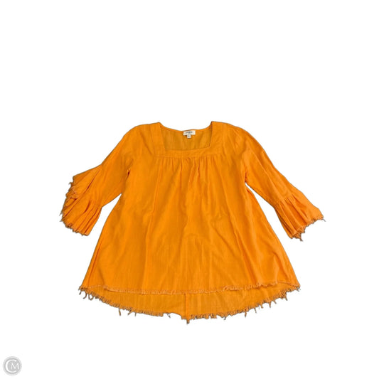 Top Short Sleeve By Umgee In Orange, Size: S