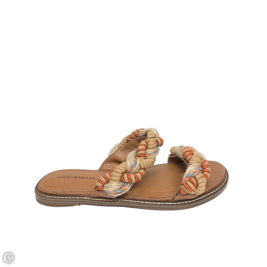 Sandals Flats By Lucky Brand In Tan, Size: 10