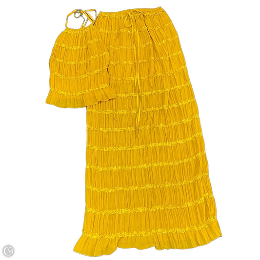 Skirt Set 2pc By Clothes Mentor In Yellow, Size: Xs