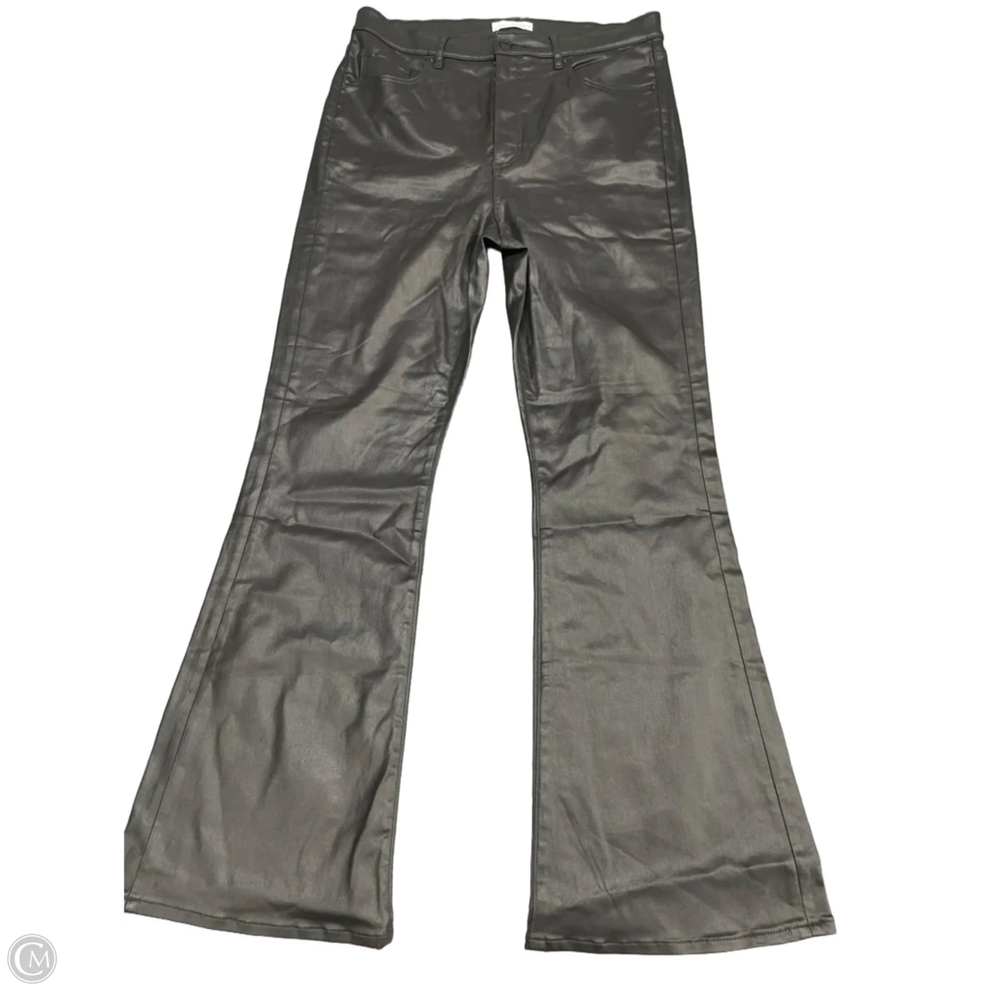 Jeans Flared By Loft In Black Denim, Size: 12
