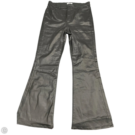 Jeans Flared By Loft In Black Denim, Size: 12