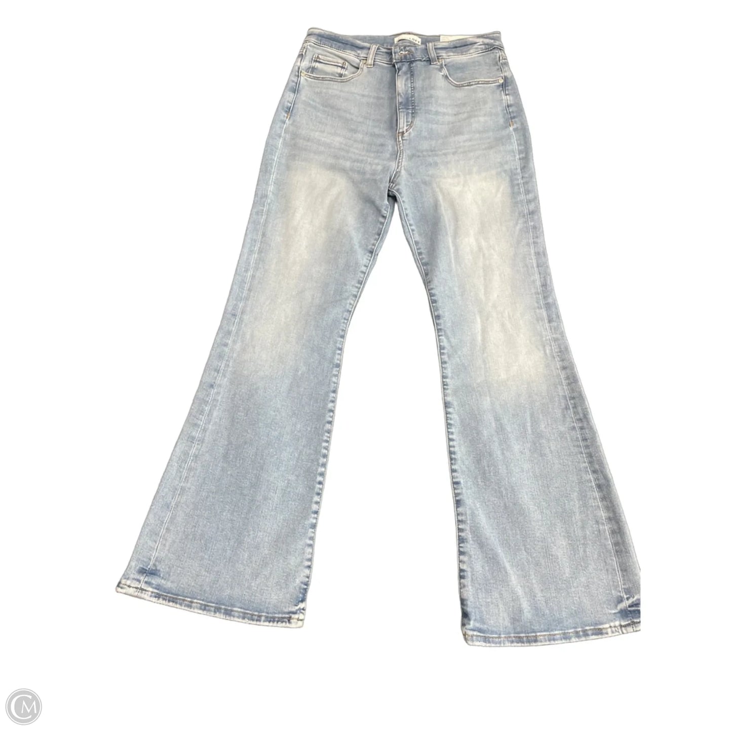 Jeans Flared By Loft In Blue Denim, Size: 12