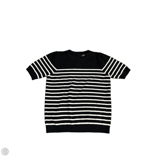 Sweater Short Sleeve By Zesica In Black & White, Size: M