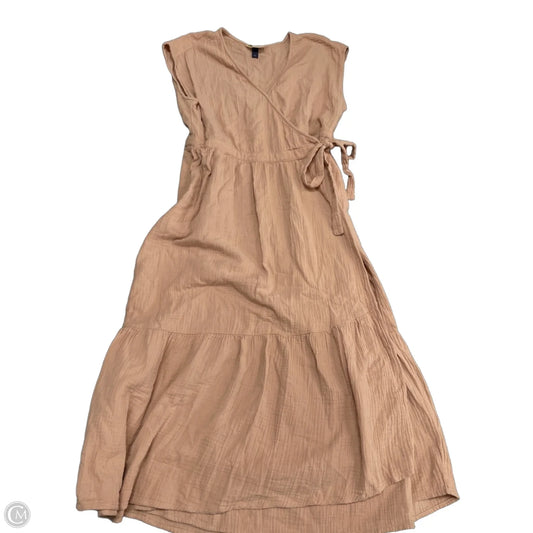 Dress Casual Midi By Universal Thread In Cream, Size: L