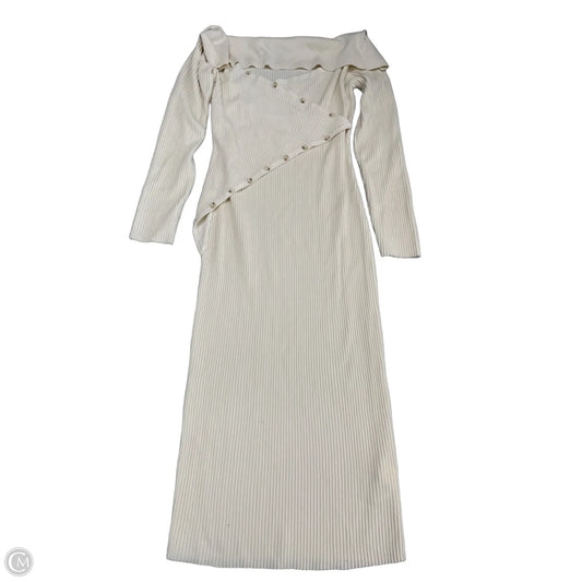 Dress Casual Midi By Missguided In Cream, Size: 12