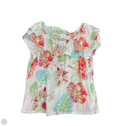 Top Short Sleeve By West Bound In Tropical Print, Size: Xl