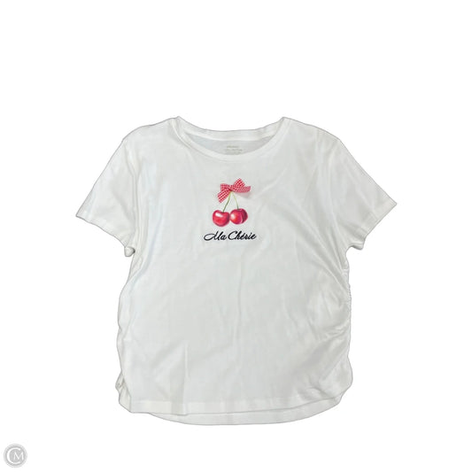 Top Short Sleeve Basic By Clothes Mentor In White, Size: Xl