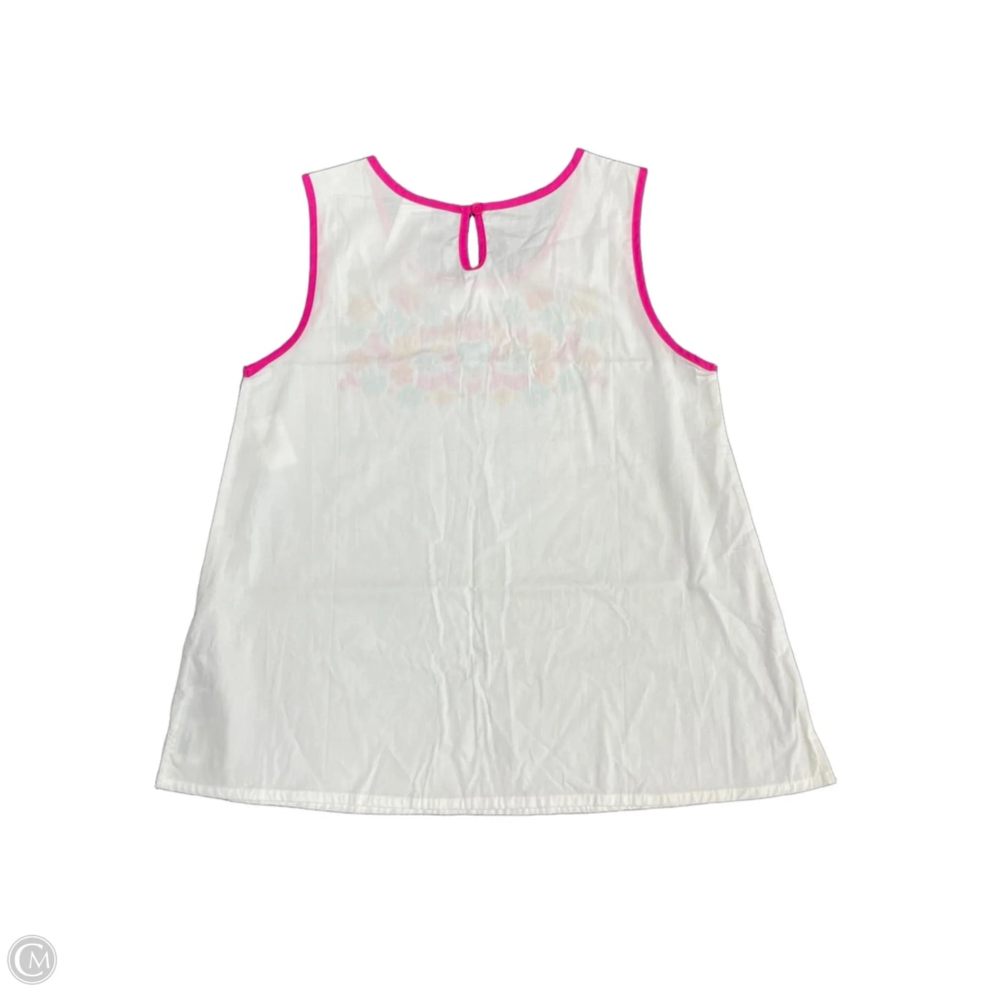 Top Sleeveless By Disney In Pink & White, Size: M