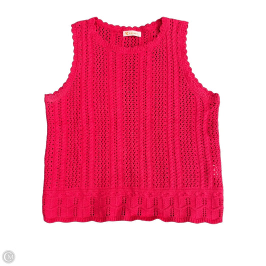 Top Sleeveless By Kirundo In Red, Size: S