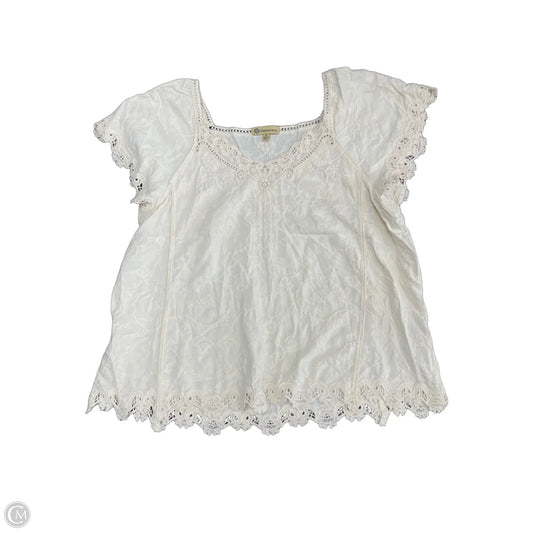 Top Short Sleeve By Democracy In Cream, Size: S