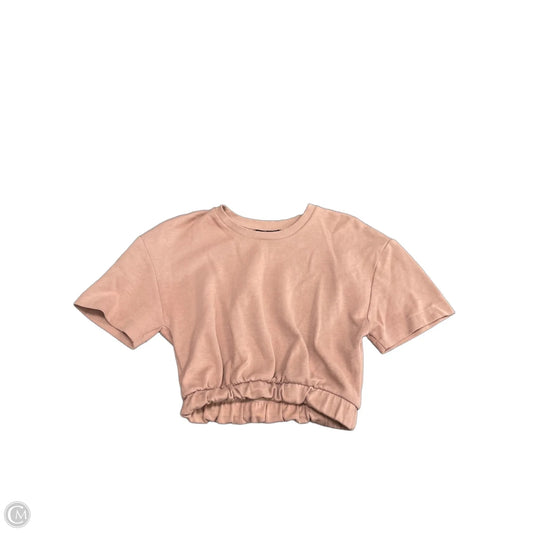 Top Short Sleeve By Zara In Mauve, Size: S