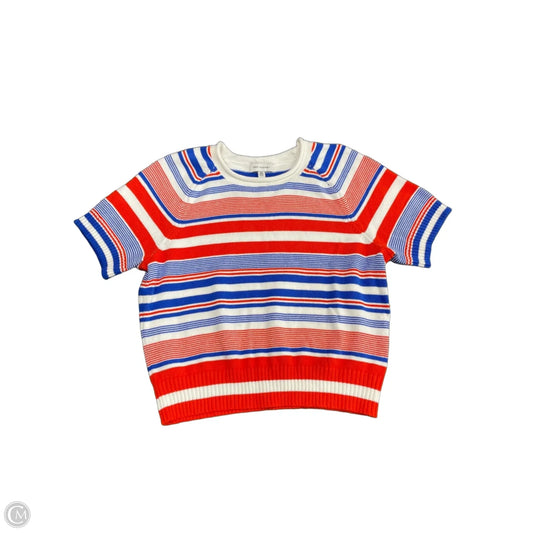 Sweater Short Sleeve By Free Assembly In Blue & Orange, Size: 20