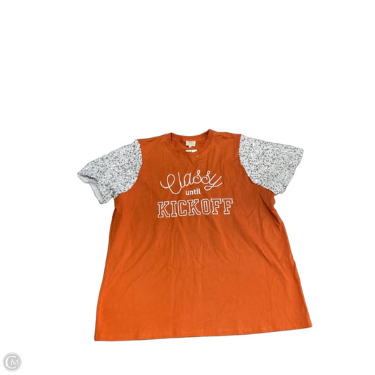 Top Short Sleeve By Clothes Mentor In Orange, Size: 2x