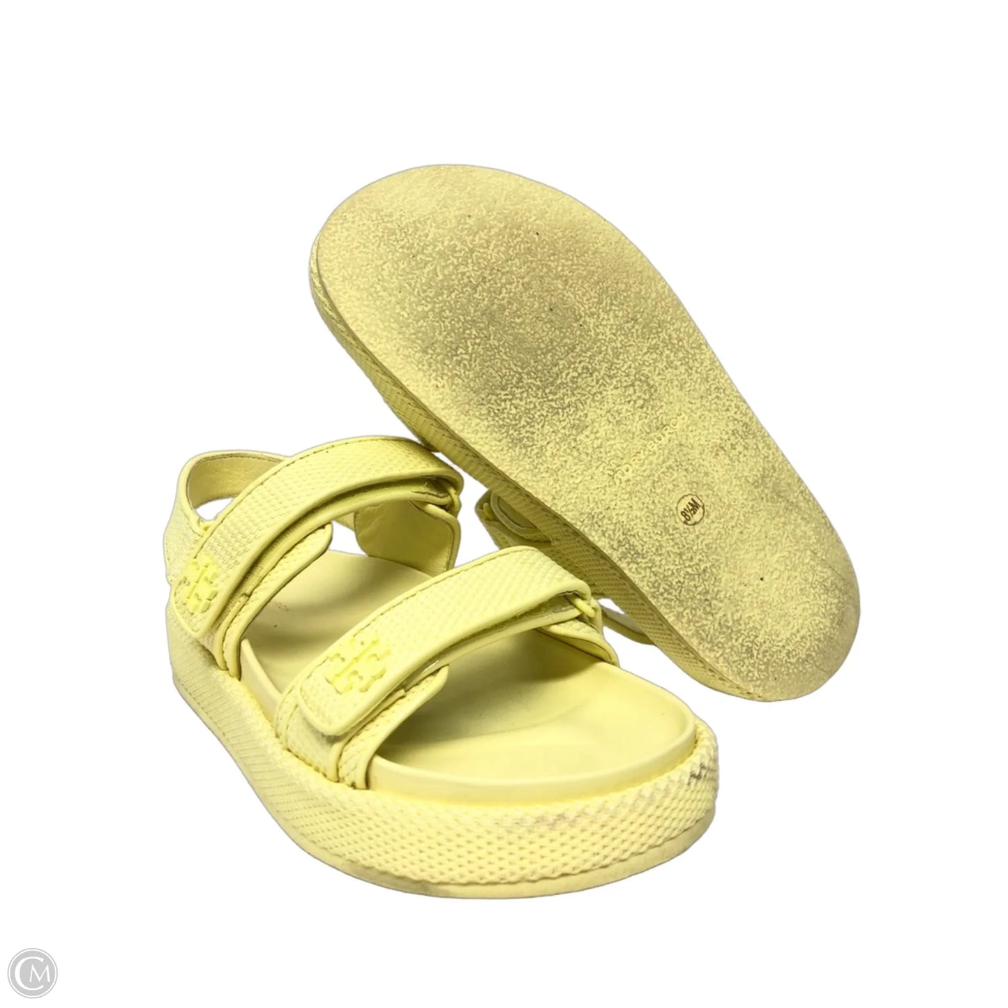 Sandals Designer By Tory Burch In Yellow, Size: 8.5