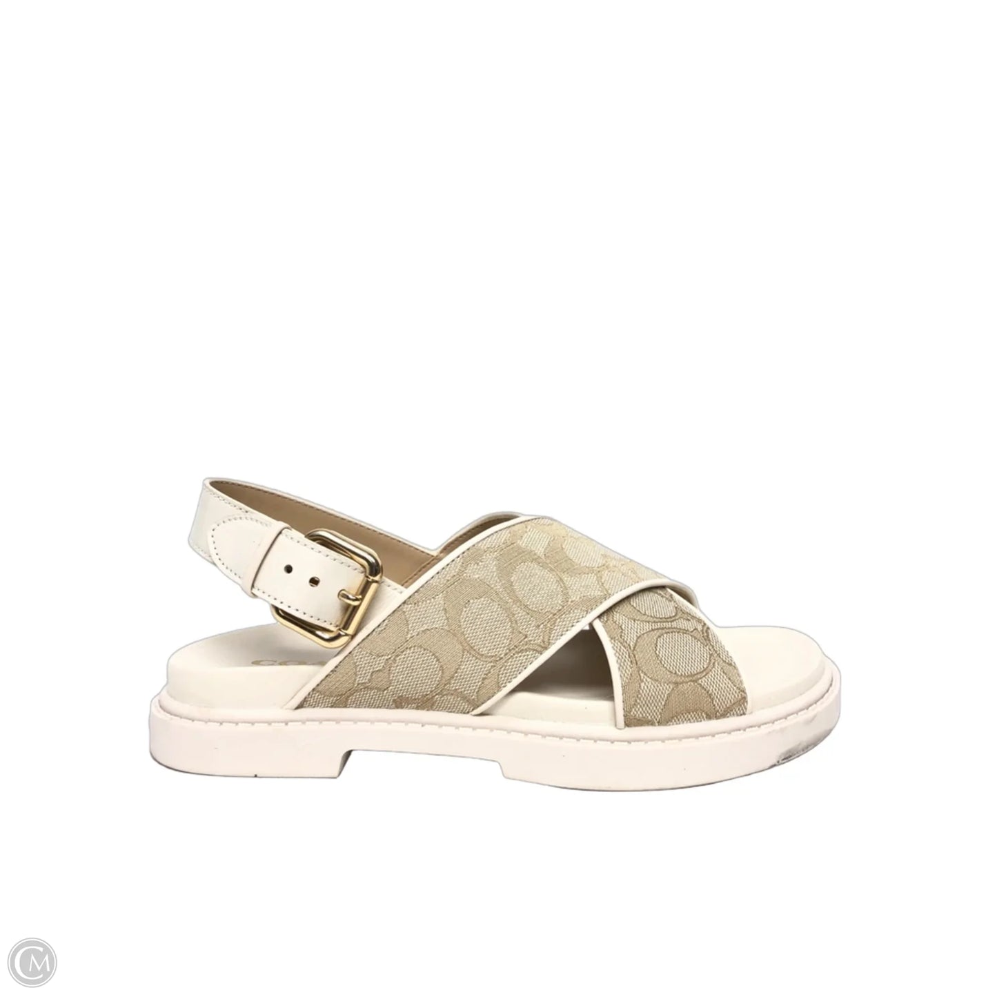 Sandals Designer By Coach In Cream, Size: 8.5