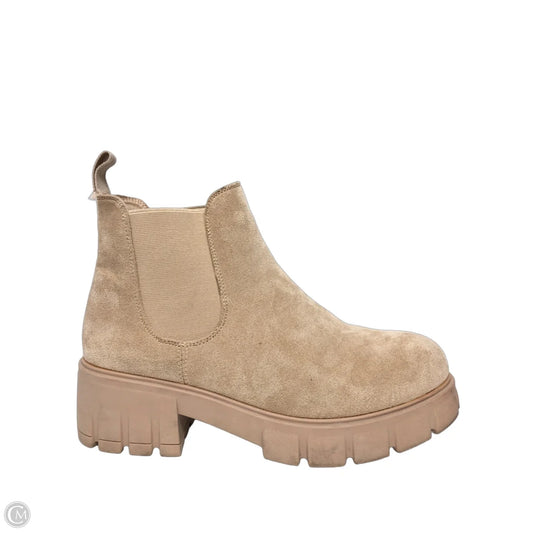 Boots Ankle Heels By Cushionaire In Beige, Size: 10
