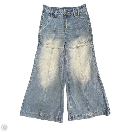 Jeans Wide Leg By Shein In Blue Denim, Size: 4