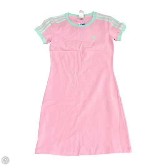 Dress Casual Short By Adidas In Green & Pink, Size: Xs