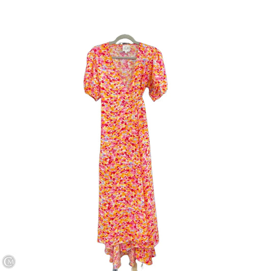 Dress Casual Midi By Lili Sidonio In Pink & Red, Size: M