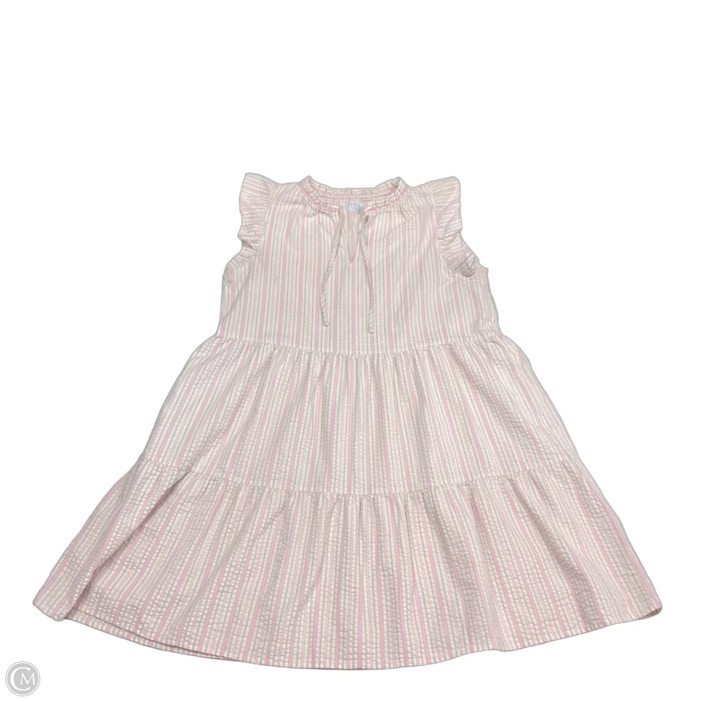 Dress Casual Short By Time And Tru In Green & Pink, Size: L