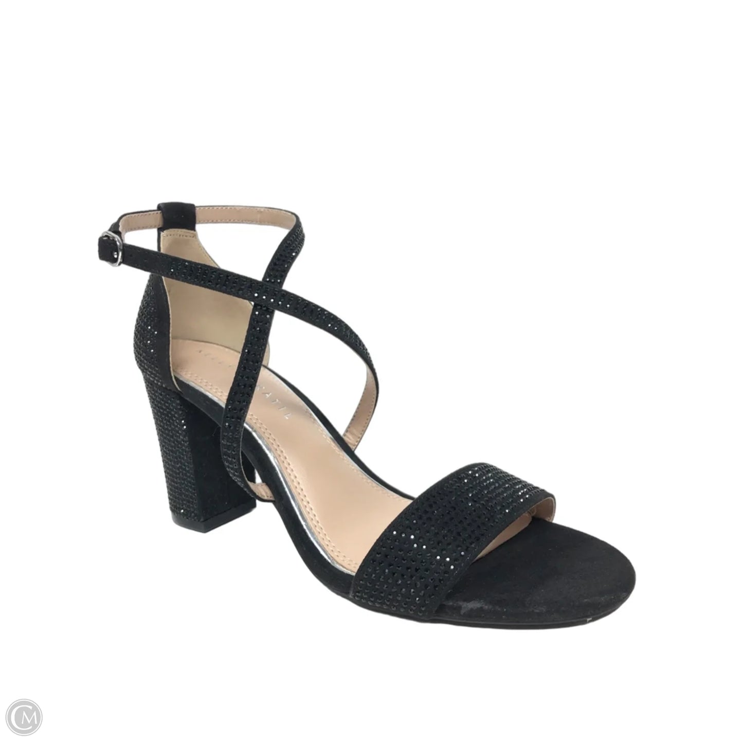 Sandals Heels Block By Kelly And Katie In Black, Size: 8
