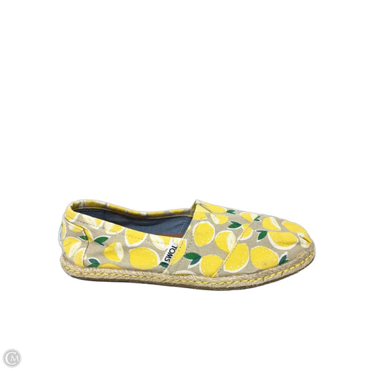 Shoes Flats By Toms In Yellow, Size: 8