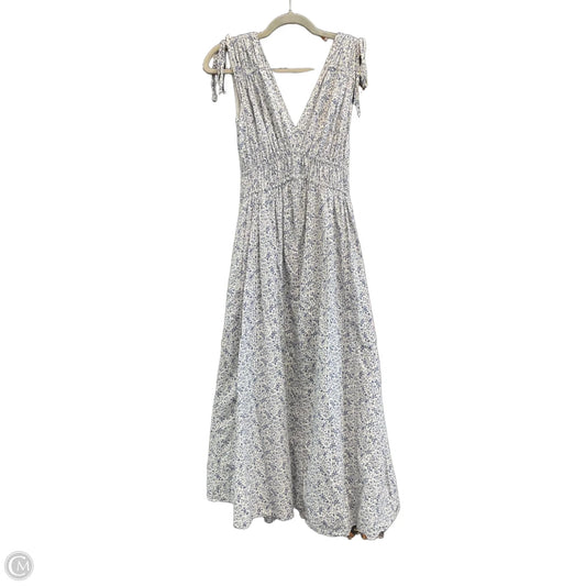 Dress Casual Midi By Madewell In Blue & Grey, Size: Xxs