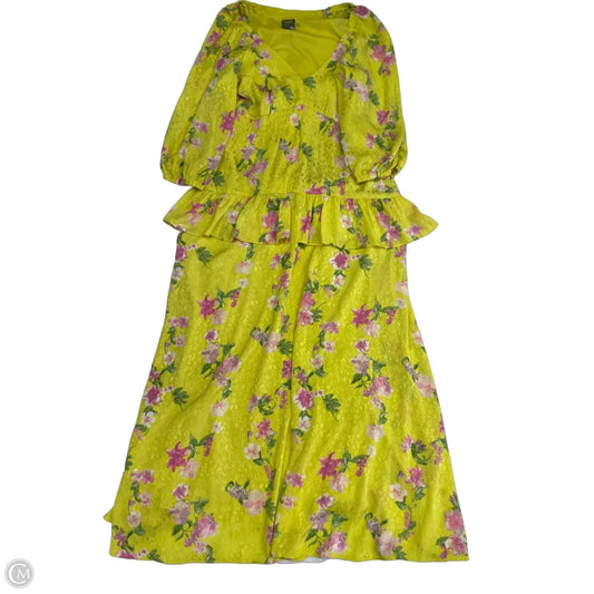 Dress Casual Maxi By Taylor In Yellow, Size: 10