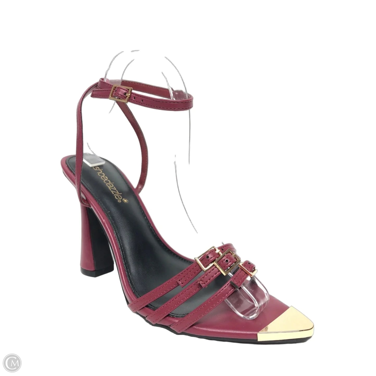 Sandals Heels Block By Shoedazzle In Purple, Size: 8.5